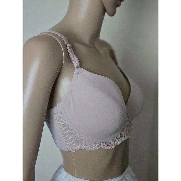 Natori Embolden Contour Underwire Bra blush Lace Boning Smooth 721282 si… - Picture 2 of 4